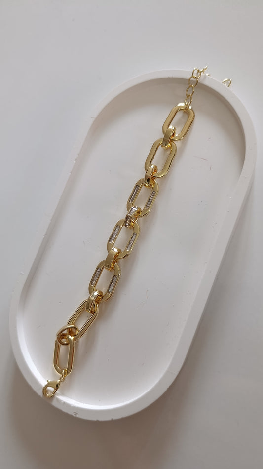 Gold Premium Seri Zirkon Taşlı Bileklik