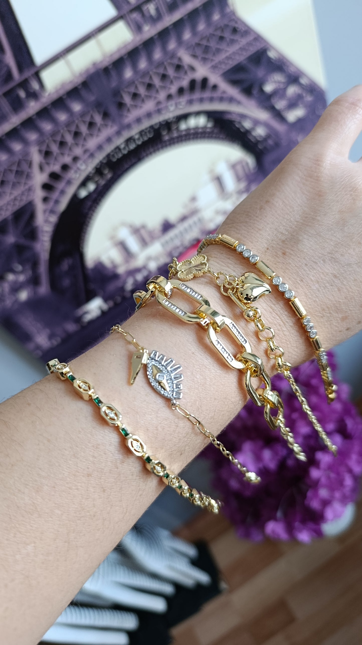 Gold Premium Seri Zirkon Taşlı Bileklik