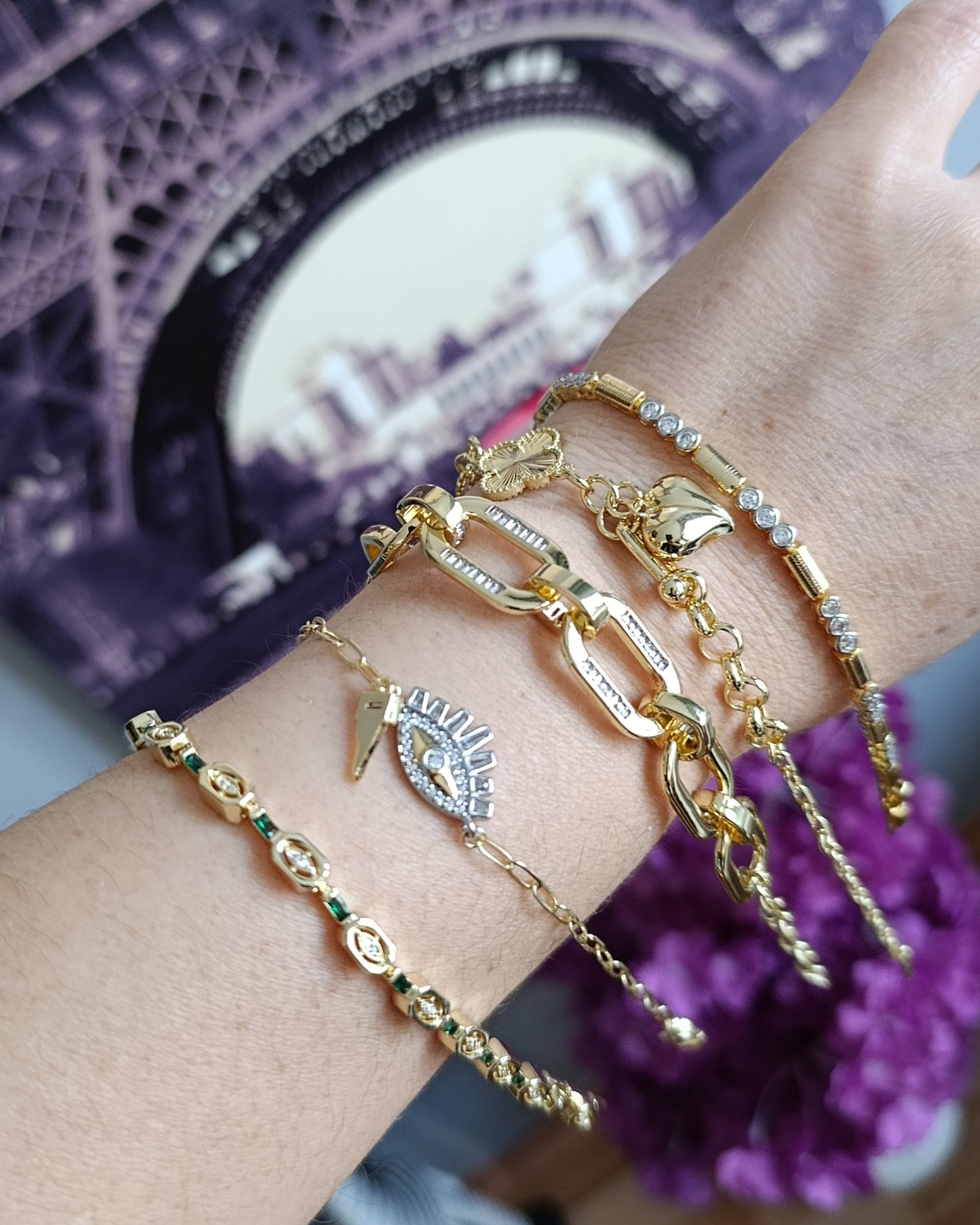 Gold Premium Seri Zirkon Taşlı Bileklik