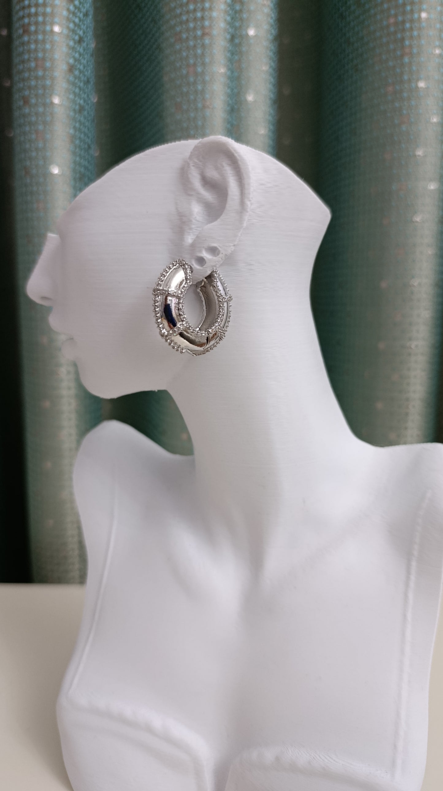 Shadiva Zirkon Taşlı Silver Halka Küpe