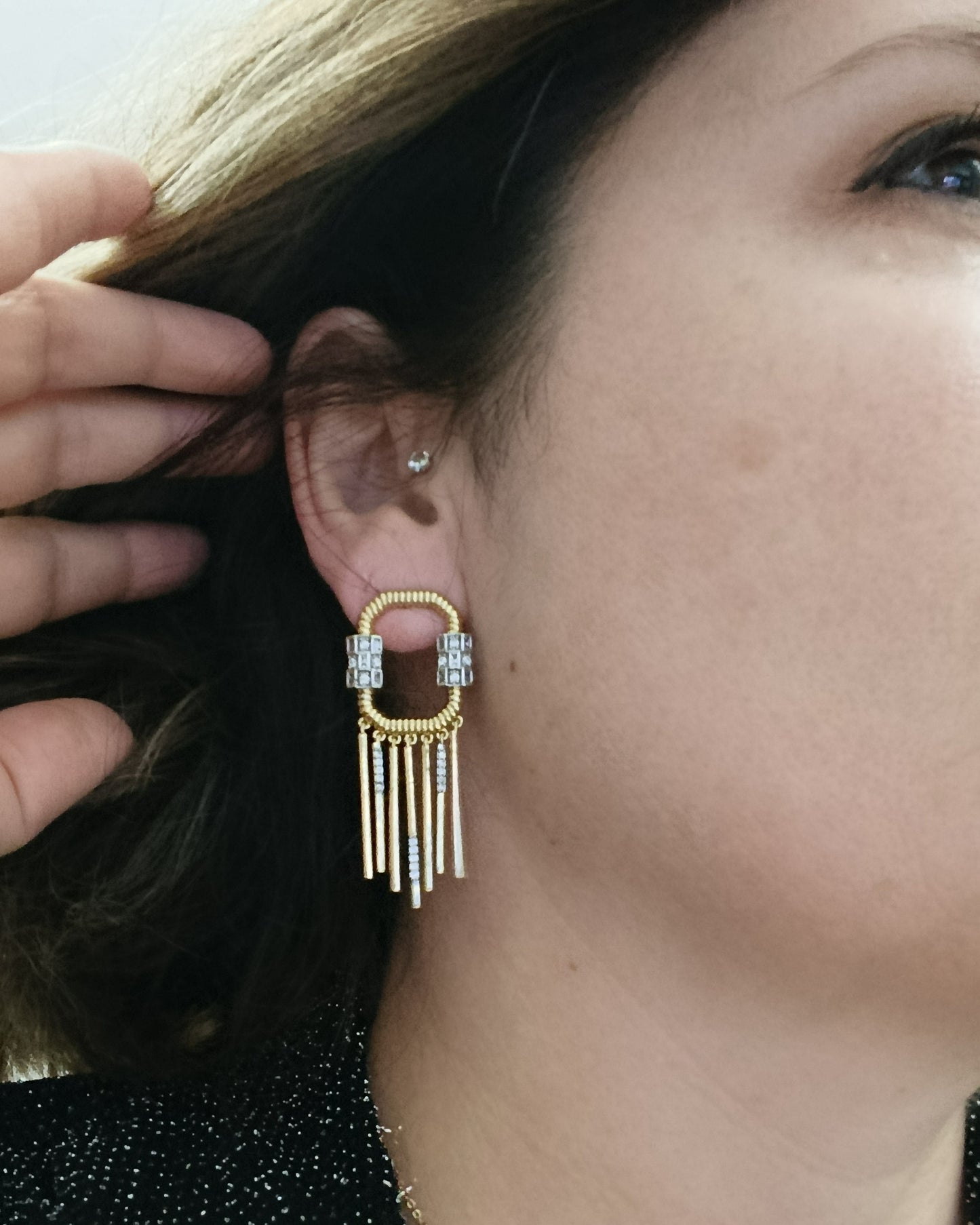 Shadiva Luxe Fringe Earring