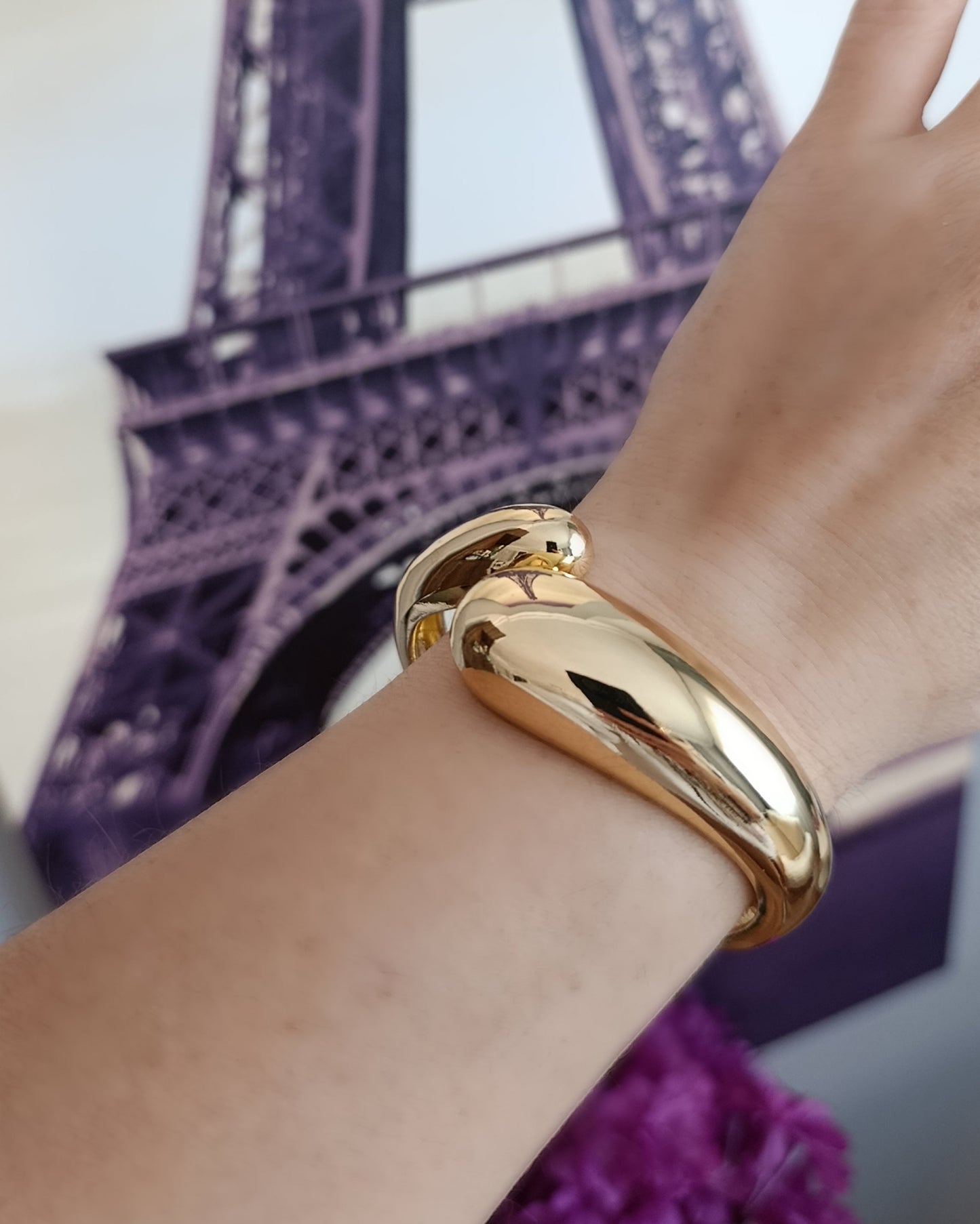 Gold Kuğu Kelepçe Bileklik