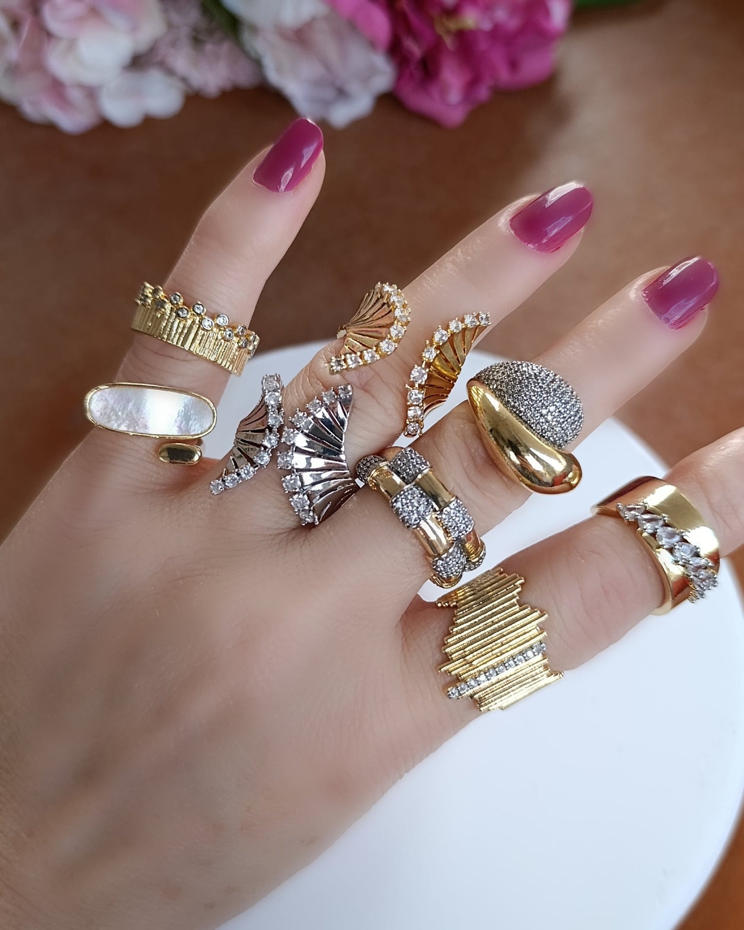 Shadiva Silver Zirkon Taşlı Kanat Yüzük