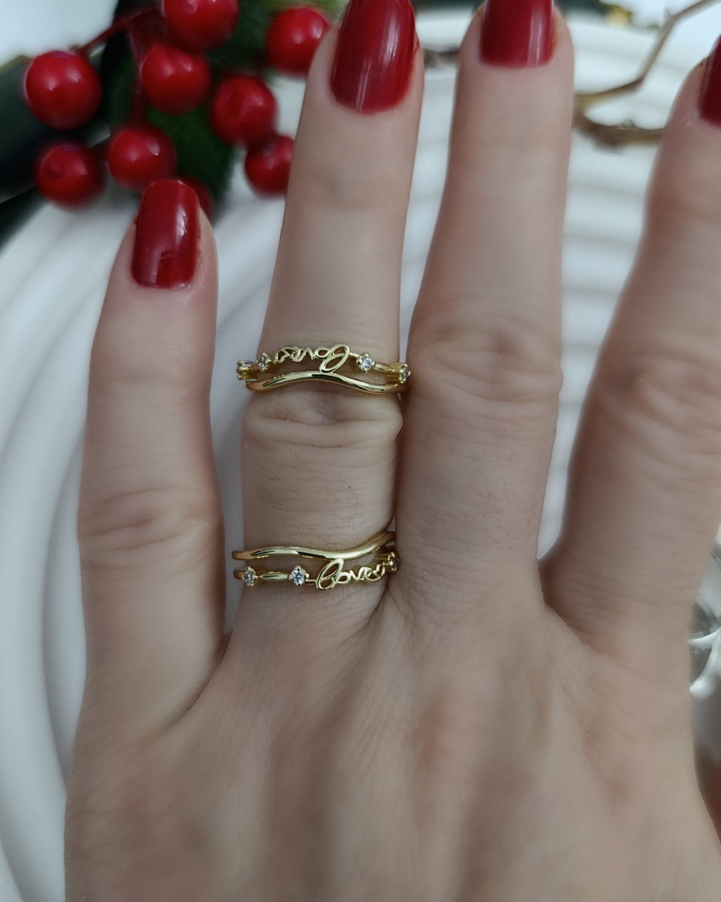 Shadiva Gold Plaka Lowe Detay Yüzük