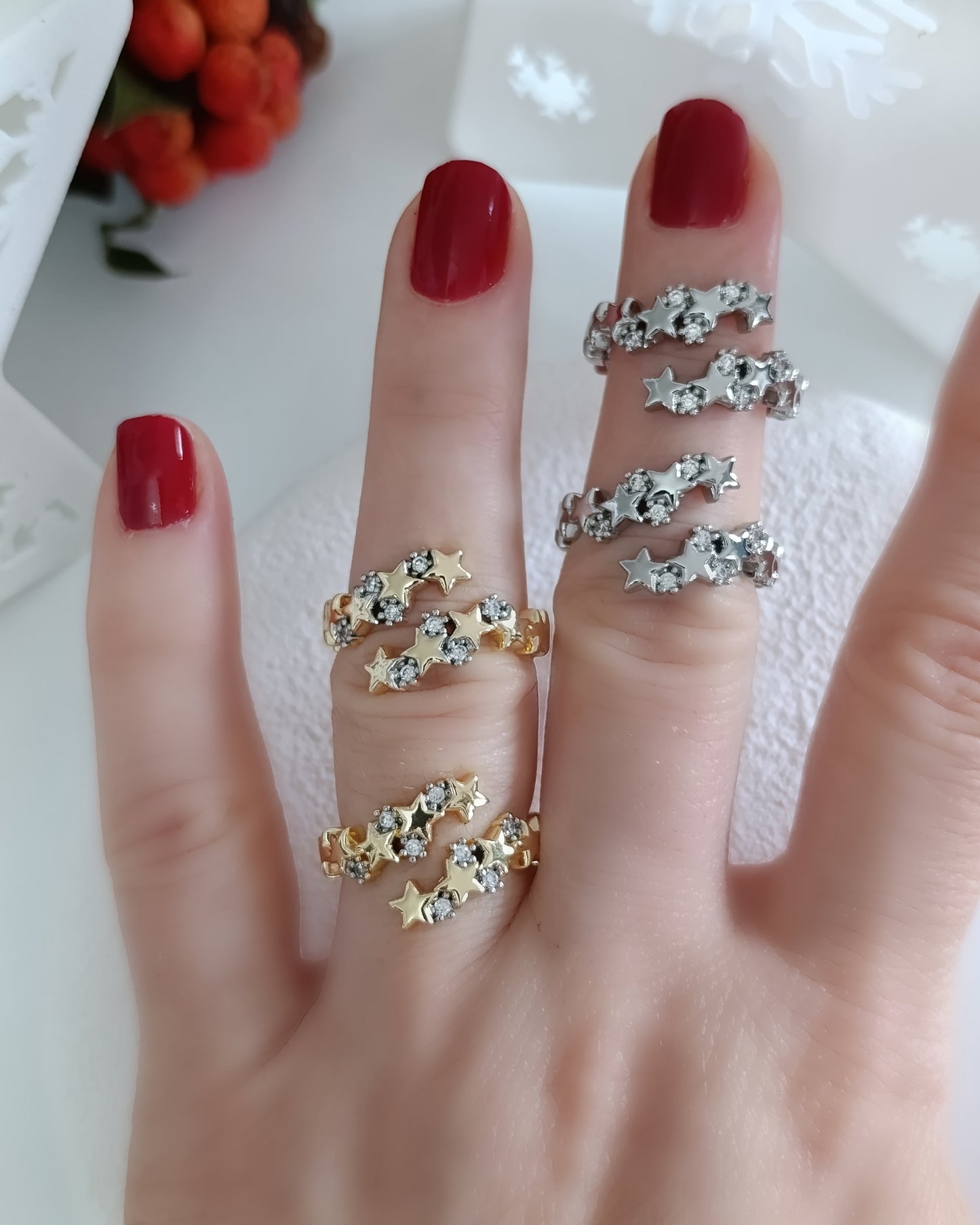 Shadiva Silver Yıldız Yüzük