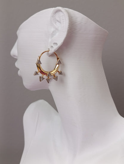 Shadiva Silver Spike Küpe