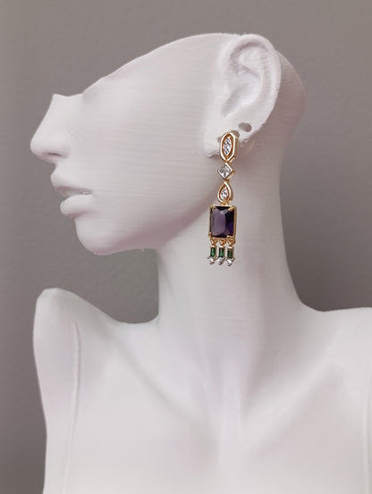 Shadiva Geometric Stone Küpe