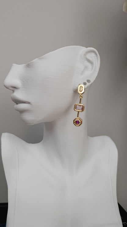 Shavida Rubby Geometry Küpe