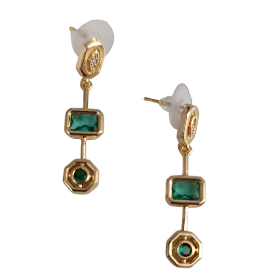 Shadiva Emerald Geometry Küpe