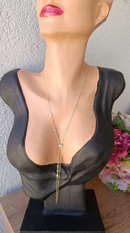 Shadiva Gold Star Taşlı Y Kolye