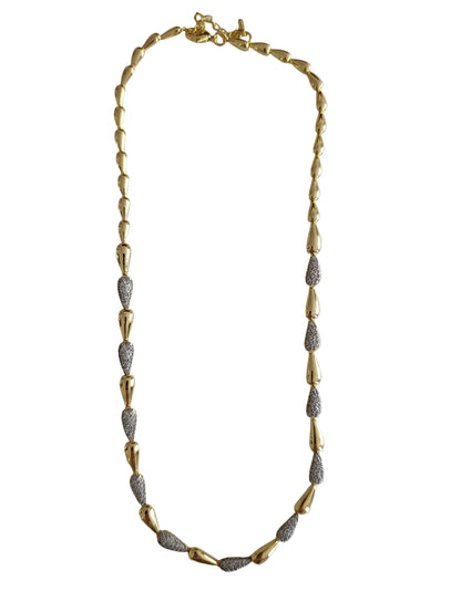 Shadiva Fleur Noire Gold Silver Taşlı Kolye