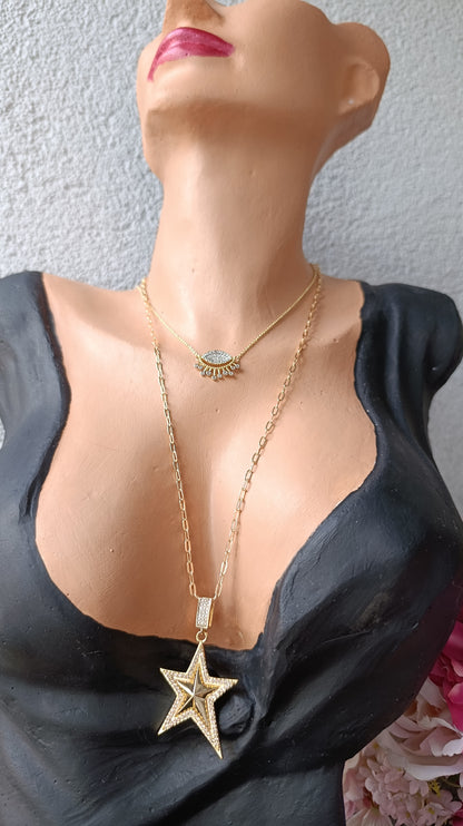 Shadiva Gold Star Kolye