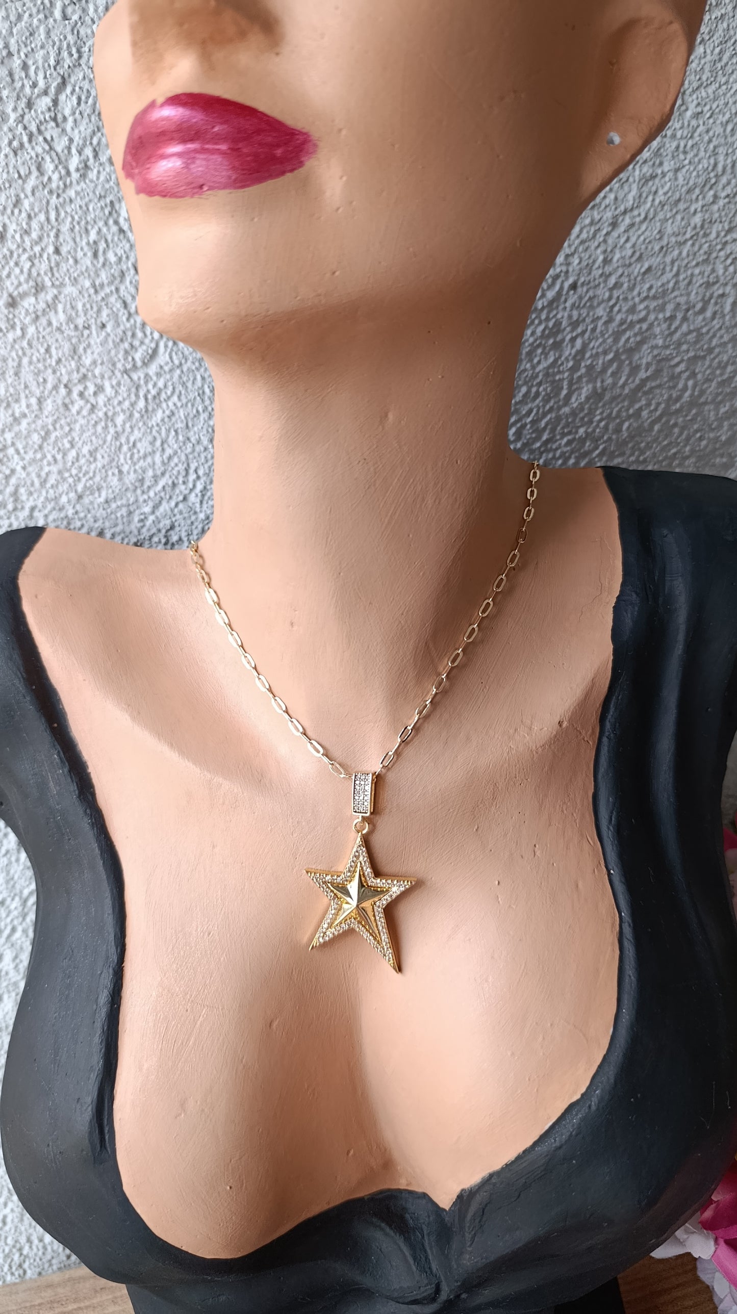Shadiva Gold Star Kolye