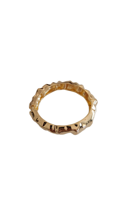 Gold Plaka Büzgü Detaylı Bileklik