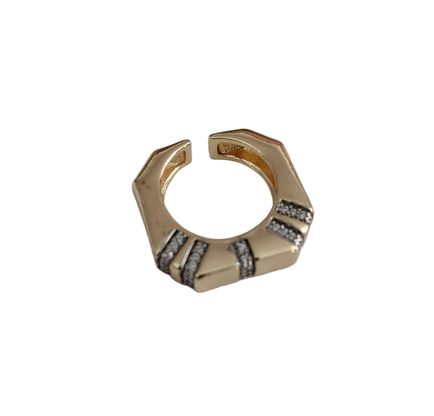 Shadiva Gold Taş Geçişli Yüzük