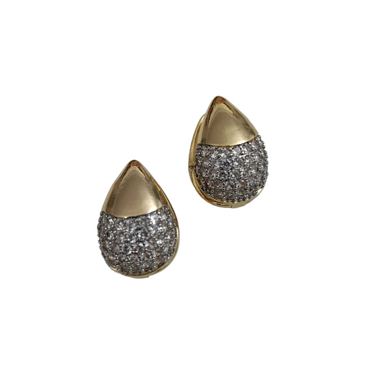 Shadiva Gold Zirkon Taşlı Damla Küpe