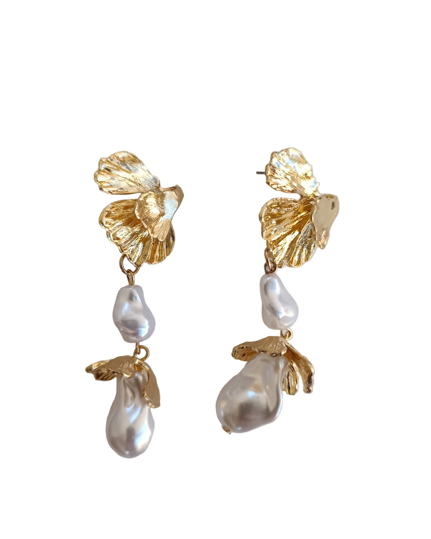 Shadiva Vintage Seri İncili Gold Küpe