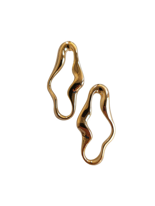 Shadiva Çelik Gold Küpe