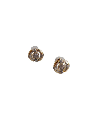 Shadiva Gold Silver Taşlı Mess Küpe