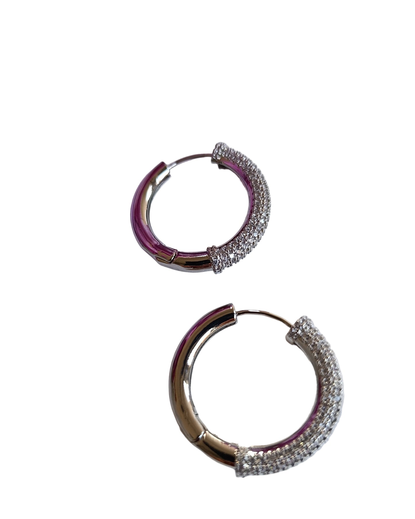 Shadiva Silver Taş Geçiş Halka Küpe