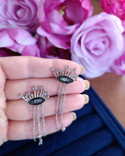 Shadiva Silver Püskül Detaylı Göz Küpe