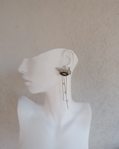 Shadiva Silver Püskül Detaylı Göz Küpe