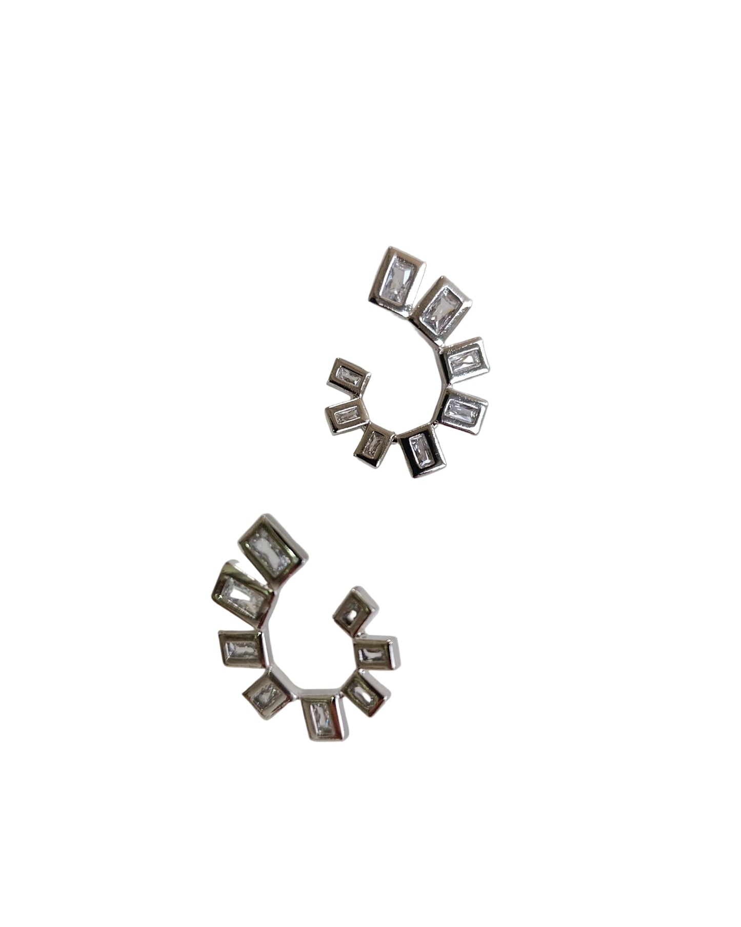 Shadiva Silver Baget Taşlı Küpe