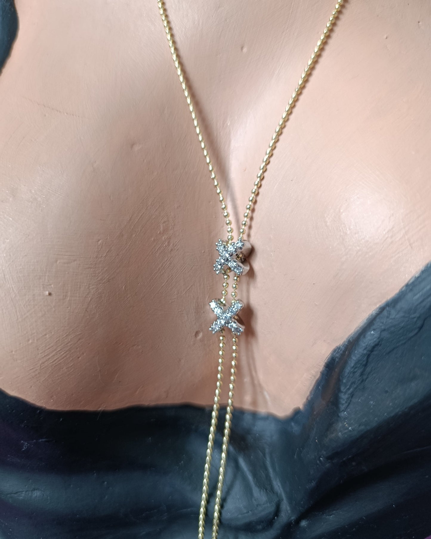 Shadiva Gold Premium Seri Taş Detay Dekolte Y Kolye