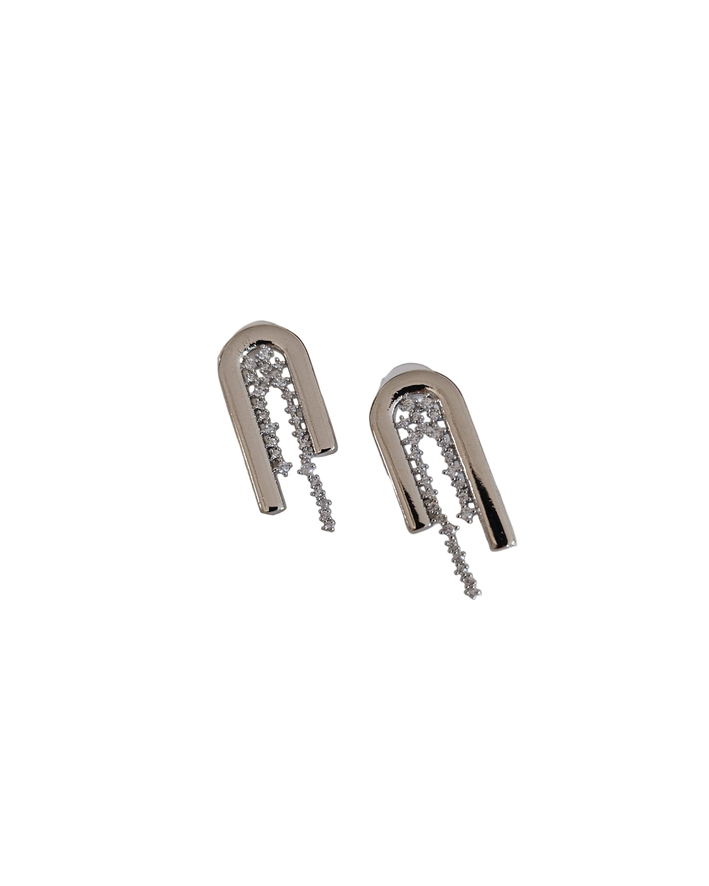 Shadiva Silver Taşlı U Küpe