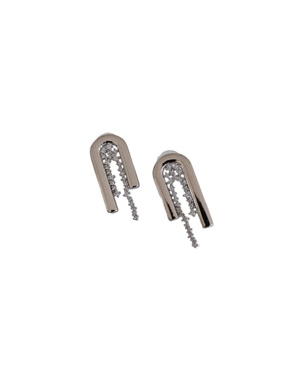 Shadiva Silver Taşlı U Küpe