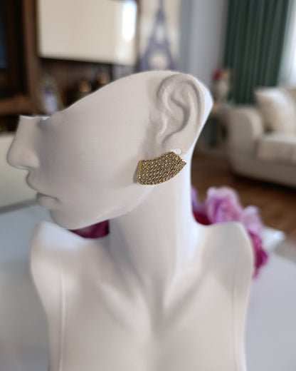 Shadiva Gold Premium Seri Full Zirkon Taşlı Küpe