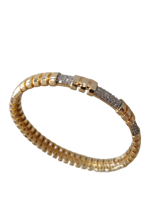 Shadiva Gold Premium Seri Taşlı Kelepçe Bileklik