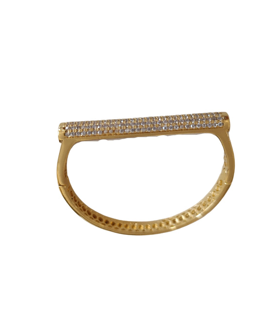 Shadiva Çelik Gold Zirkon Taşlı Bileklik