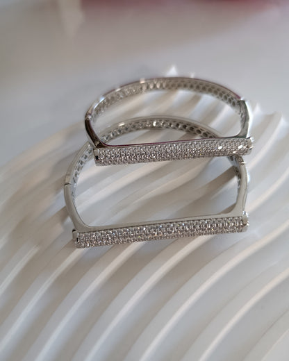 Shadiva Çelik Silver Zirkon Taşlı Bileklik