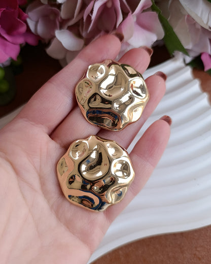 Shadiva Zra Model Gold Oval Küpe