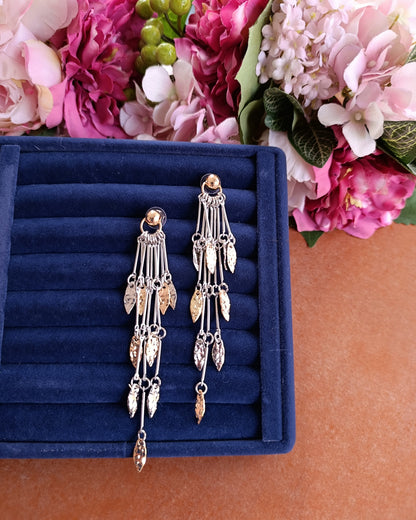 Shadiva Zra Model Gold Silver Sallantılı Küpe