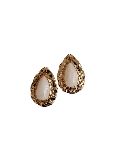 Shadiva Zra Model Sedef Taşlı Gold Küpe