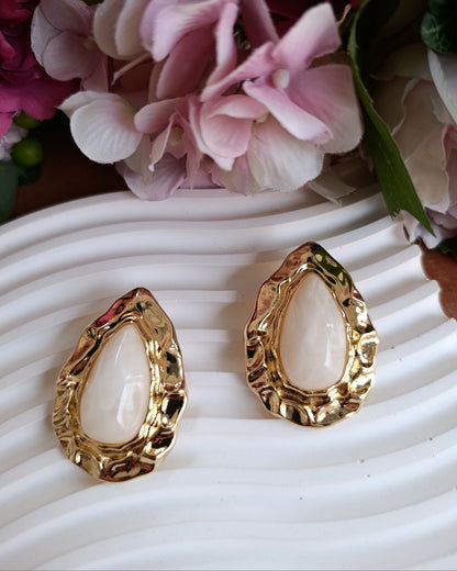 Shadiva Zra Model Sedef Taşlı Gold Küpe