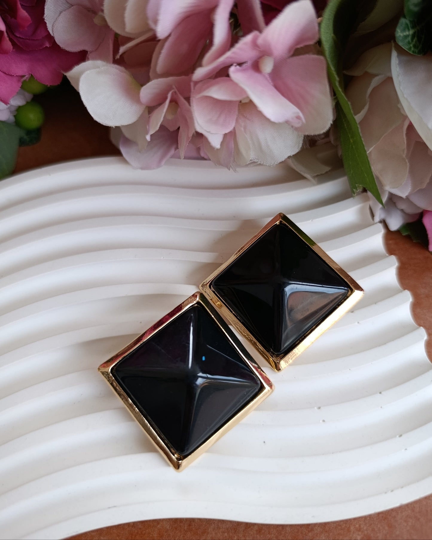 Shadiva Zra Model Siyah Taşlı  Küpe