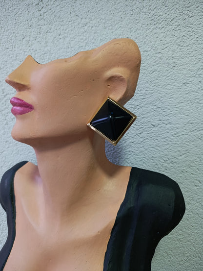 Shadiva Zra Model Siyah Taşlı  Küpe
