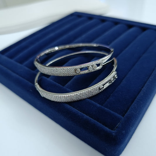 Shadiva Silver Premium Seri Zirkon Taşlı Plaka Bileklik