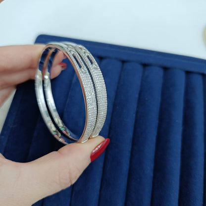 Shadiva Silver Premium Seri Zirkon Taşlı Plaka Bileklik