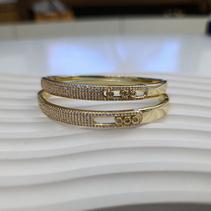 Shadiva Gold Premium Seri Zirkon Taşlı Plaka Bileklik