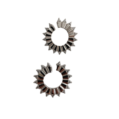 Shadiva Zirkon Taşlı Oval Silver Küpe