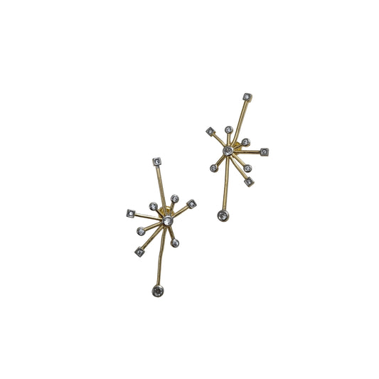 Shadiva Gold Premium Seri Taşlı Tasarım Küpe