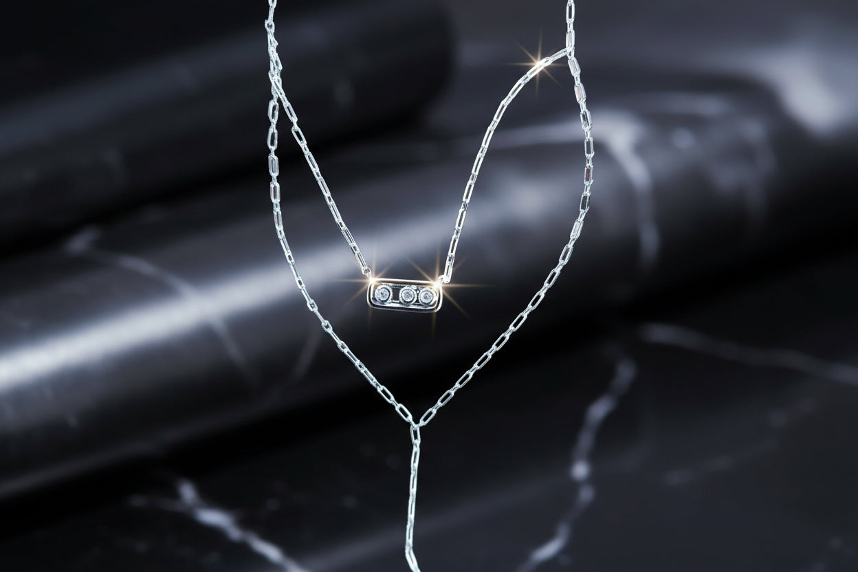 Shadiva Silver Premium Seri Mess Dekolte Kolye