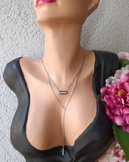 Shadiva Silver Premium Seri Mess Dekolte Kolye