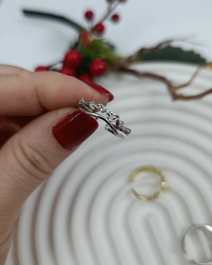 Shadiva Silver Plaka Lowe Detay Yüzük