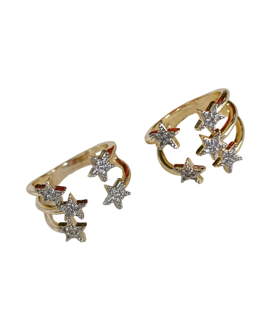 Shadiva Gold Yıldız Küme Yüzük