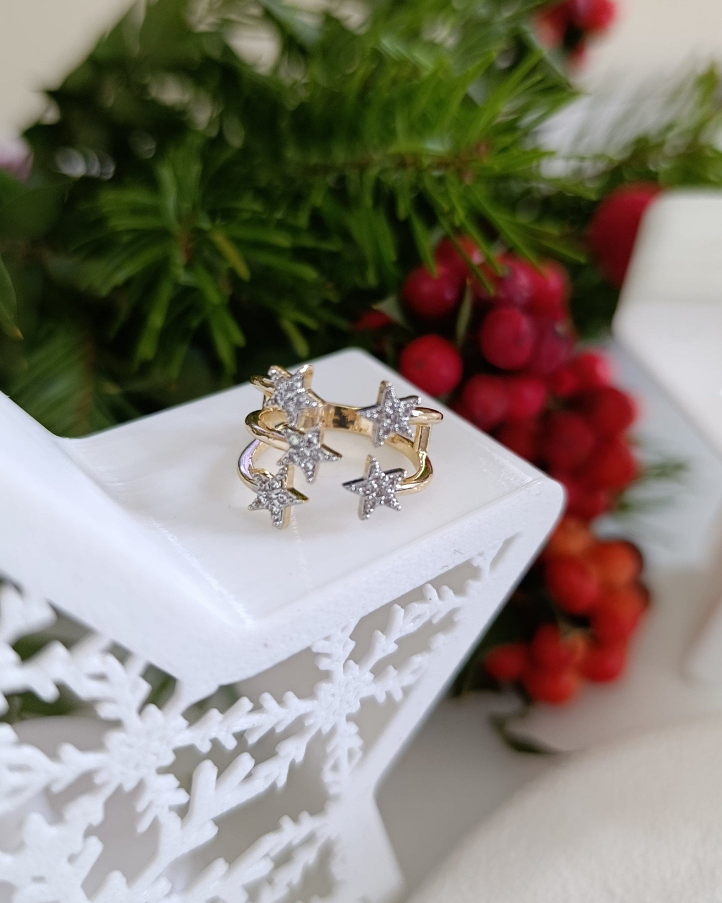 Shadiva Gold Yıldız Küme Yüzük